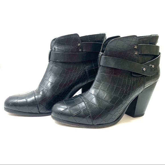 rag & bone Shoes - Rag & Bone Croc Embossed Harrow Boots